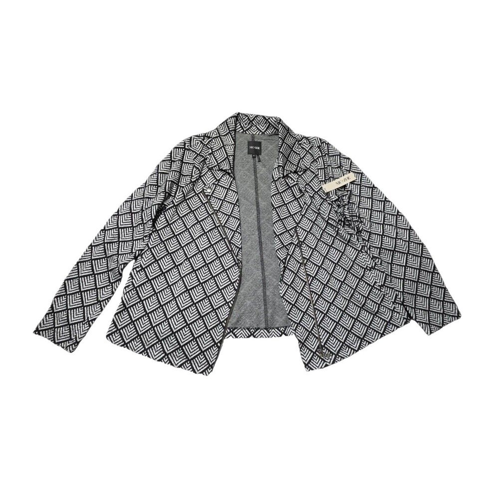 NWT NIC ZOE Women's Intersect Zip Jacket Black Multi Geometric Print Plus Sz 1x - Picture 7 of 15